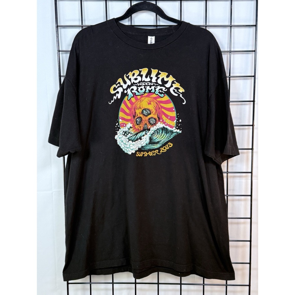 Sublime‎ With Rome T Shirt Adult XXL Black Summer Graphic Concert Band Tee